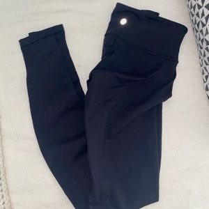 Black WunderUnder lululemon size 4 leggings